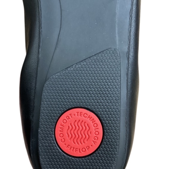 FitFlop Allegro Tassel Loafers Black Leather Size 8 - Picture 5 of 7